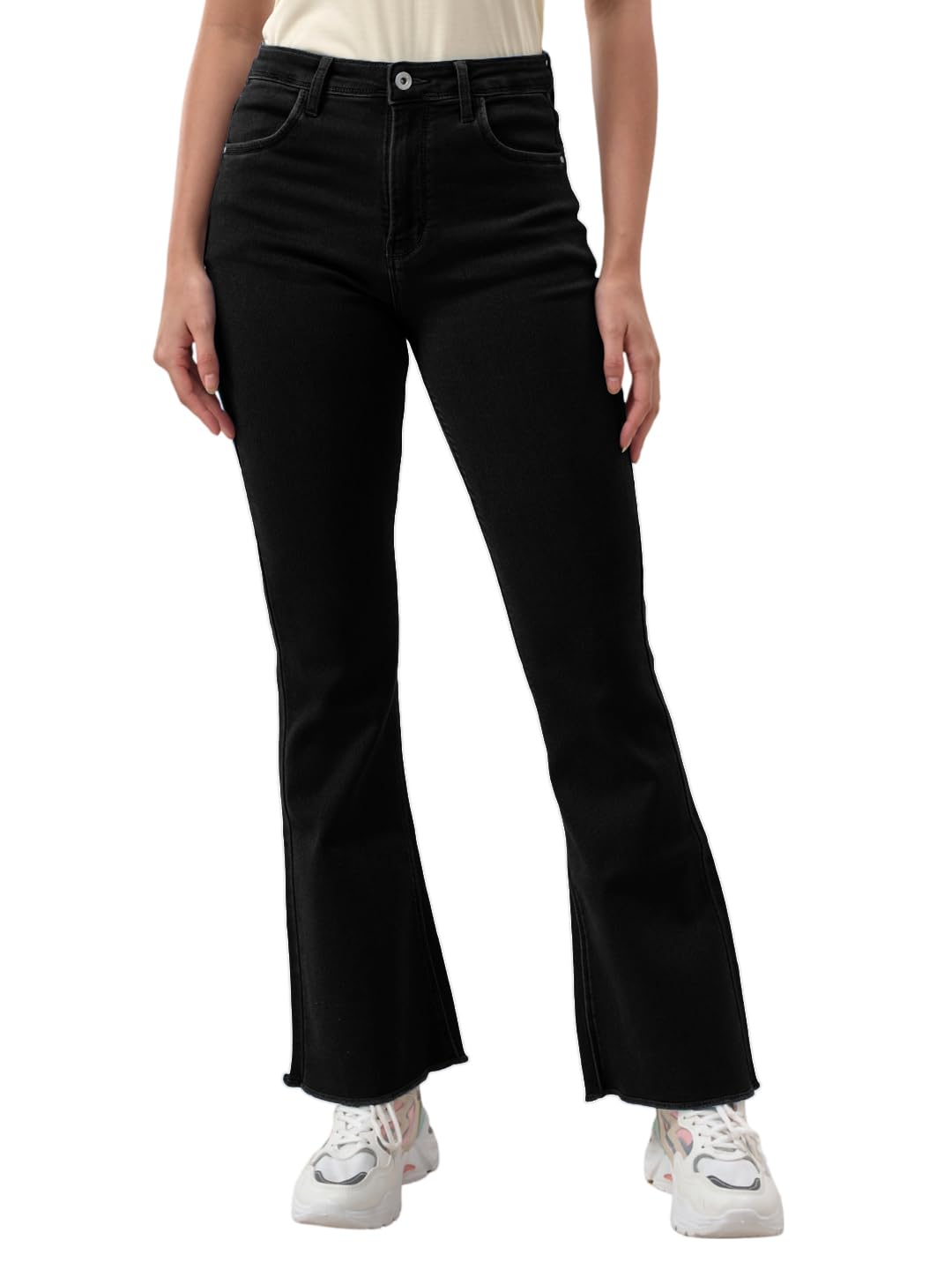 Lyra WomenS Mid-Rise Flared Bootcut Jeans|Stretchable Fabric For Comfort|Trendy & Stylish Denim|Size - 28