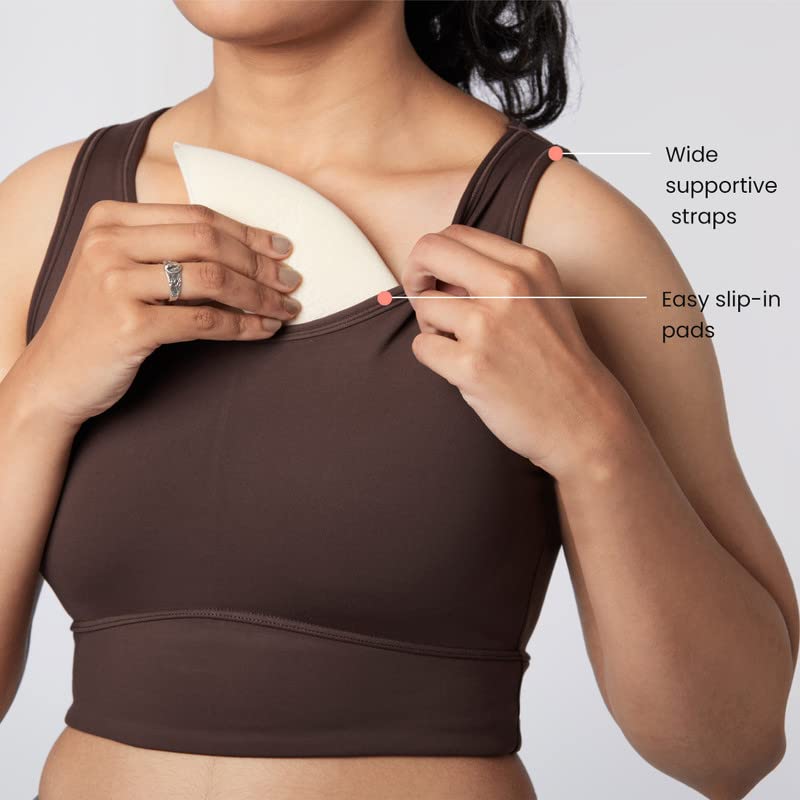 BlissClub WomenThe Ultimate Comfort Sports Bra | Sports Bra for Women | Slip-in Pads | Full Coverage | CloudSoft Fabric