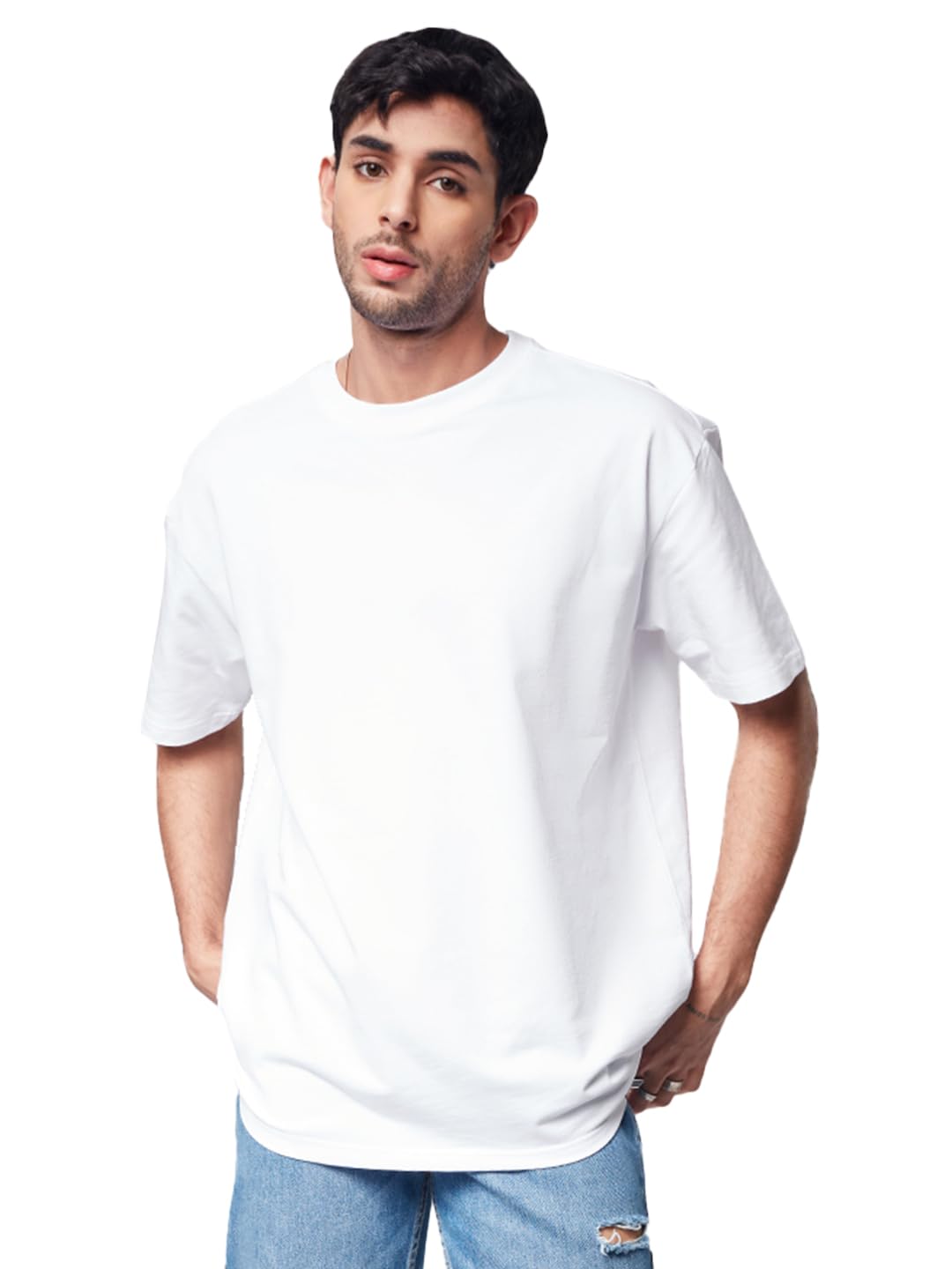 The Souled StoreSolids: White (Oversized) Oversized T-Shirts