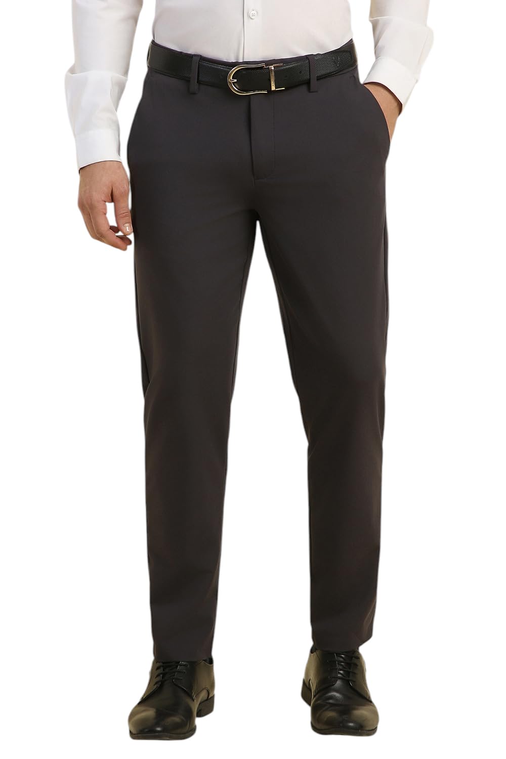 Allen Solly Men Slim Fit Solid Formal Trousers