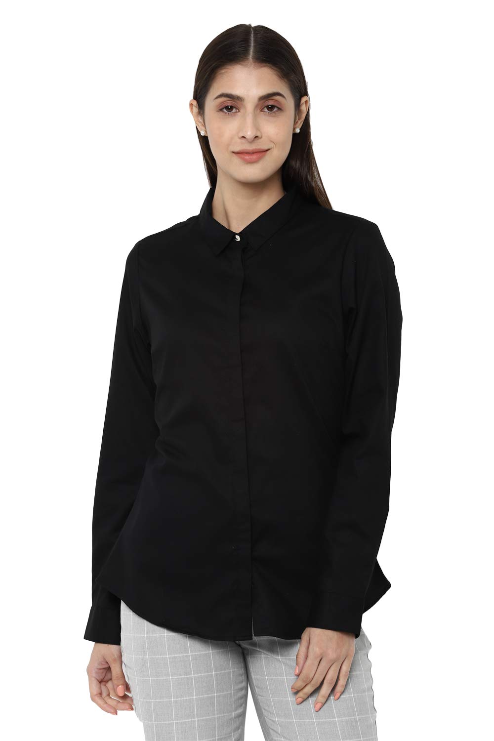 Allen Solly Women Solid Button-Down Shirt
