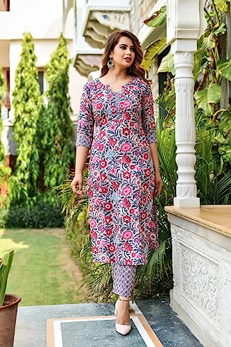 Lymio Kurta Set for Women | Women Kurta | Women Kurta Sets Kurtis | Women Kurta Pant Set | Women Kurta Pant Set Women Kurti Set with Pant | Women Kurti Set with Pant Cotton (K-18-19)