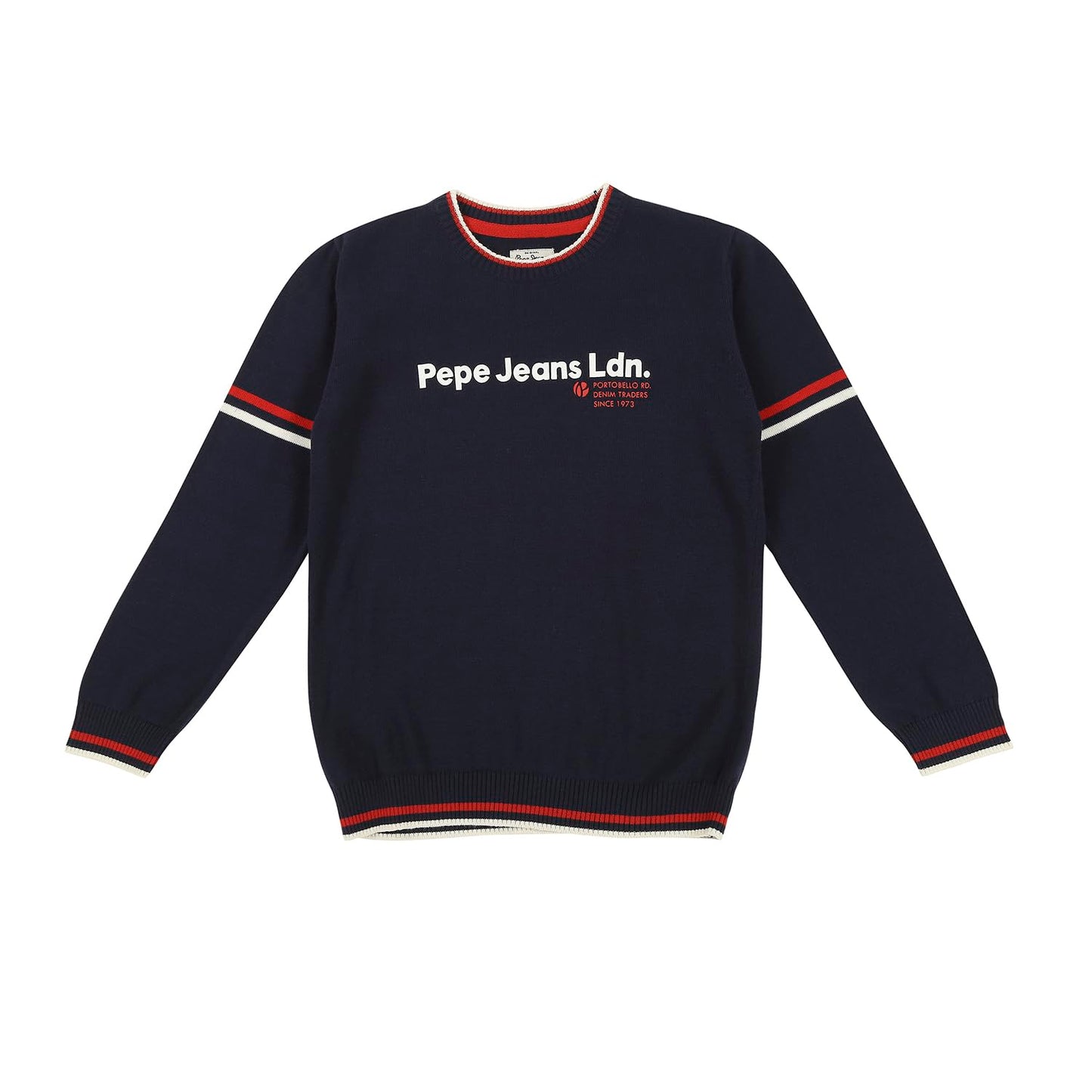 Pepe Jeans BoyS Cotton V-Neck Sweater (Pb701169_Navy_12)