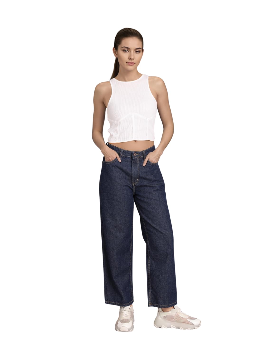 Inkd WomenS Relaxed Jeans (Inkss25Wjn-607_Aegean