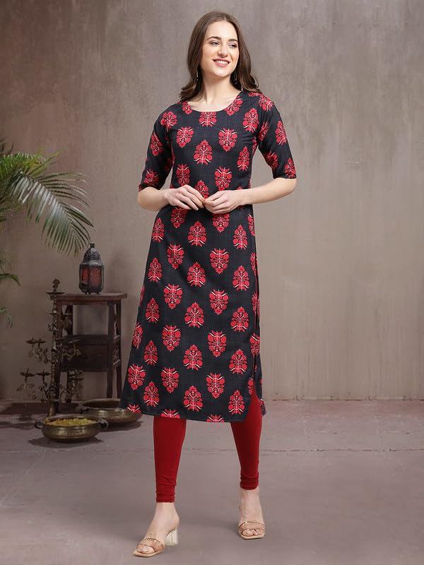 Pinkmint Elegant Printed Crepe KurtiS For WomenS (Pack Of 5)