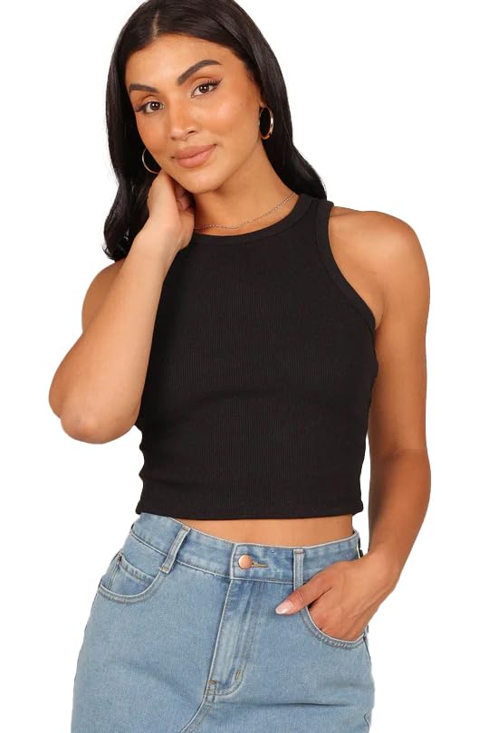 Toochki Top for Women | dex | Crop | Black | Short | Tops for Jeans for Women | Pack of 2 Combo