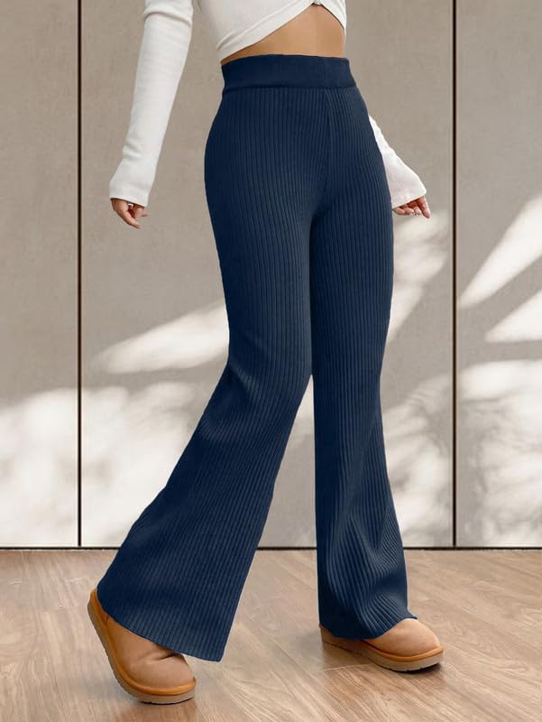 Tee Projekt Women s Textured Trousers for Women l Loose Fit High-Waisted Pant l Office, Formal, Home Trouser (Pack of 3)