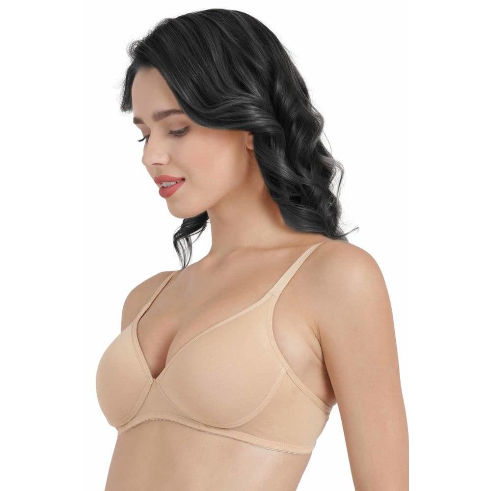Enamor A039 Everyday stretchable cotton T-shirt Bra for women - Padded, non-wired & medium coverage | Available in solids & prin
