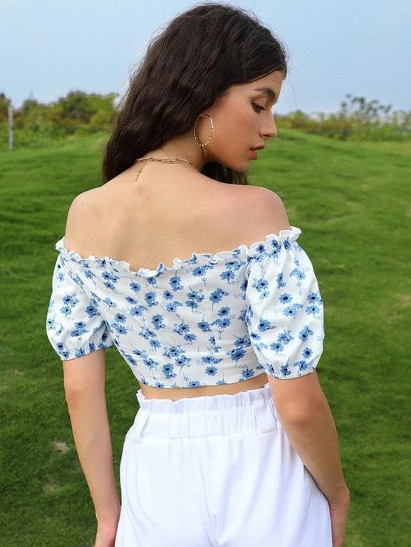 Kotty WomeS Off Shoulder Neck Regular Fit Solid Top Multicolour