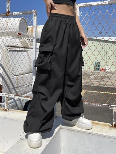 GRECIILOOKS Womens Regular Fit Cargo Pant (GL-W-TP-1086_Black