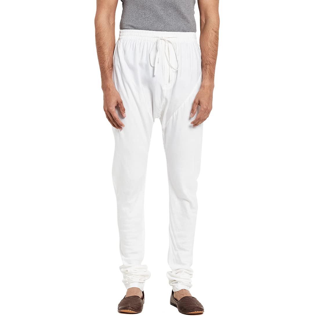 Fabindia Men Silk Regular Fit Regular Churidar Viscose_M White