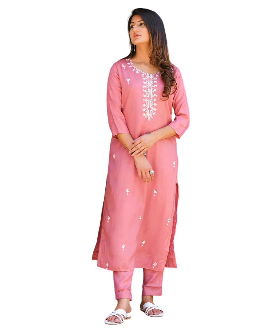 Fabnex Kurta Set For Women | Women Embroidered Kurta Set | Women Kurta Sets Kurtis | Women Kurta Pant Set (K-57-59) (Xx-Large, P
