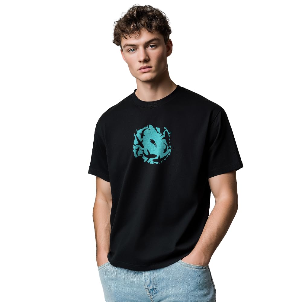 Nobero MenS Graphic Printed Regular Fit T-Shirt (1M-Twts-C1059_Black_2