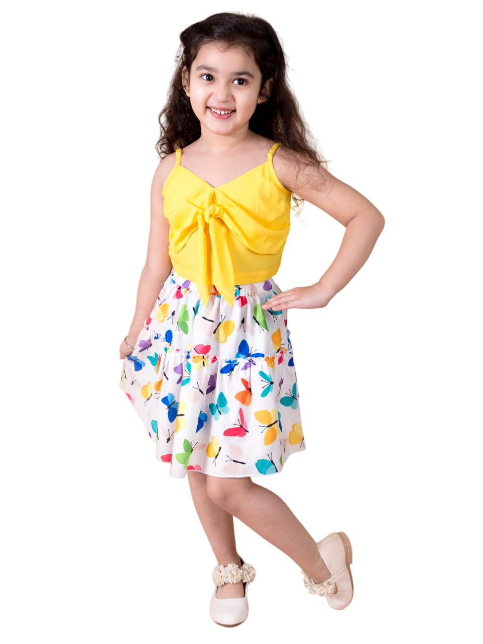 Pspeaches Viscose Rayon Western Skirt Set Multicolour