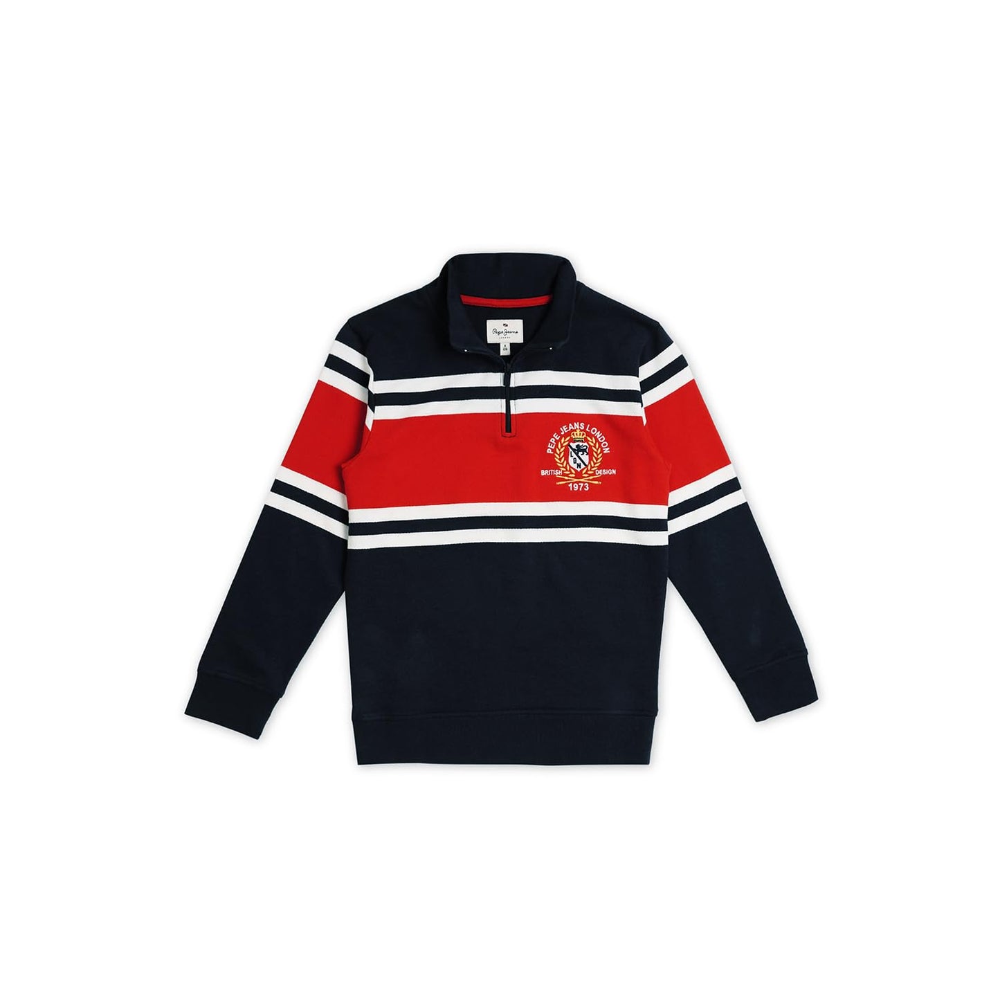 Pepe Jeans BoyS Cotton Mock Neck Sweatshirt (Pb581594_Bleach Blue_Beach