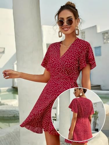 Leriya Fashion Rayon Above The Knee Western Dress For Women (Lf-W.Dress-Wd1259_Red