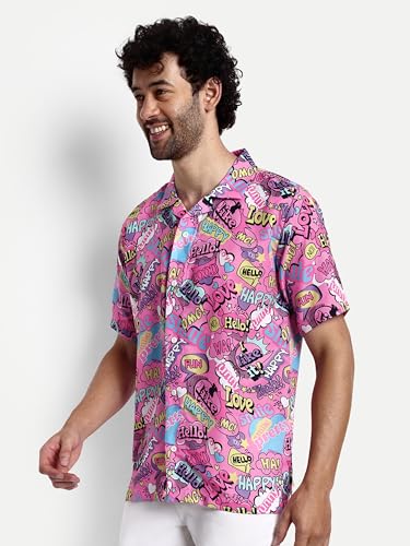 Greciilooks Mens Rayon Casual Shirt Regular Fit Men Casual Shirt (Multicolor, X-Large)