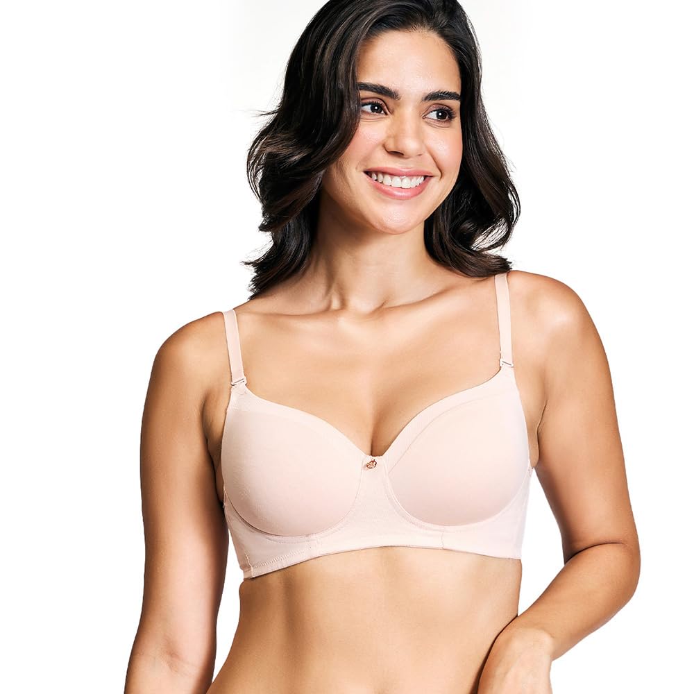 Nykd (Nyb252 Cotton Padded & Wired T-Shirt Bra For Women | Comfortable Bra With Ultra Soft Detachable Straps | Ideal For Low Nec