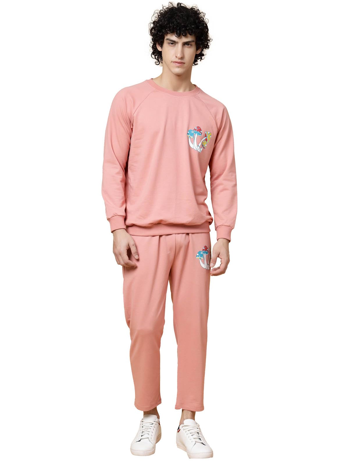 Rigo Cotton Terry Full Sleeves Oversized Co-ord Set for Men | Puff Print Track Suit Set for Men | Fashionable Winter Wear Co-ord