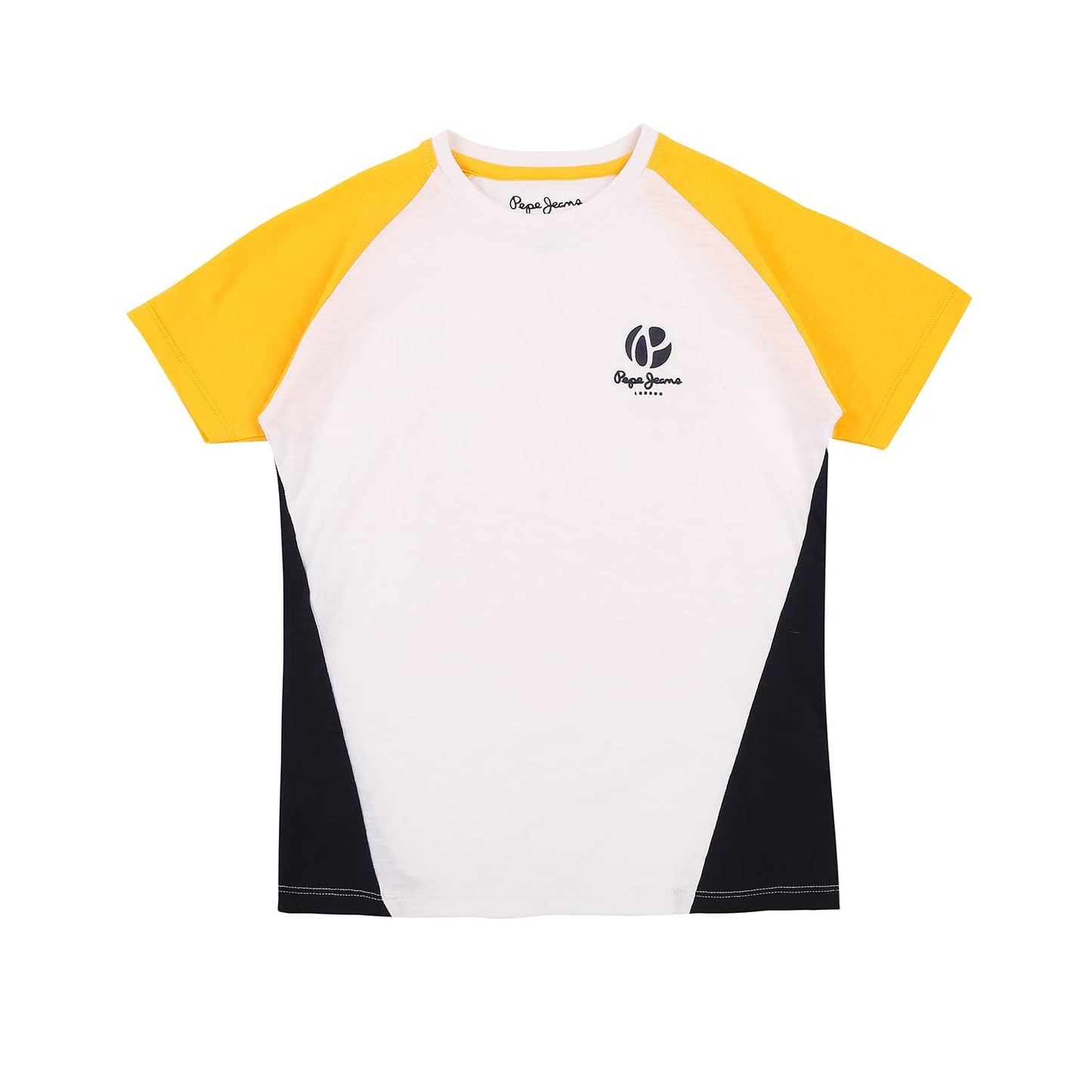 Pepe Jeans Boys Regular Fit Colour Block T-Shirts Gold