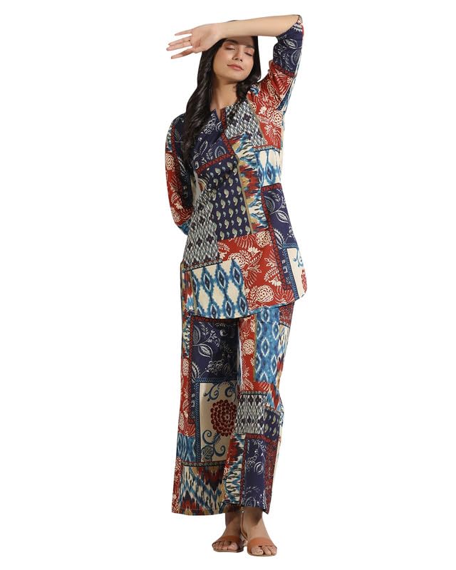 I Enterprise WomenS Cotton Tunic Knee-Length Dress (Y1_Inco-043_Multicolor6