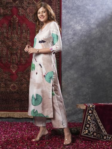 ANNI DESIGNER Women Cotton Blend Kurta With Palazzo Co-Ord Set