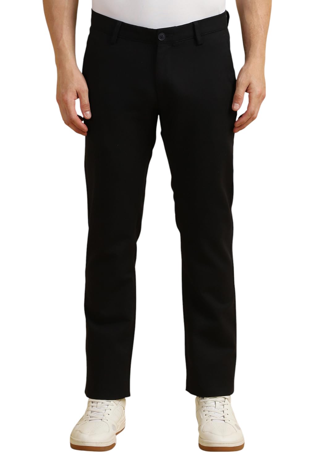 Allen Solly Men Slim Fit Solid Casual Cotton Trousers