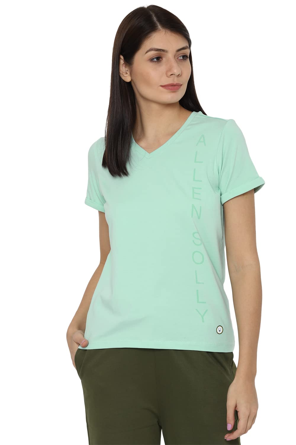 Allen Solly Women Regular Fit Printed Casual T-Shirt