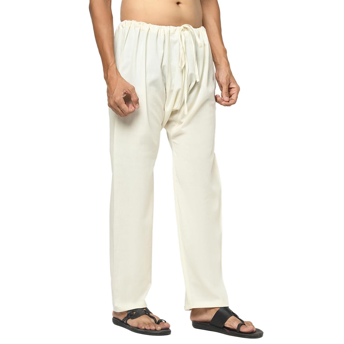 Fabindia MenS Relaxed Pants (101787902_Natural
