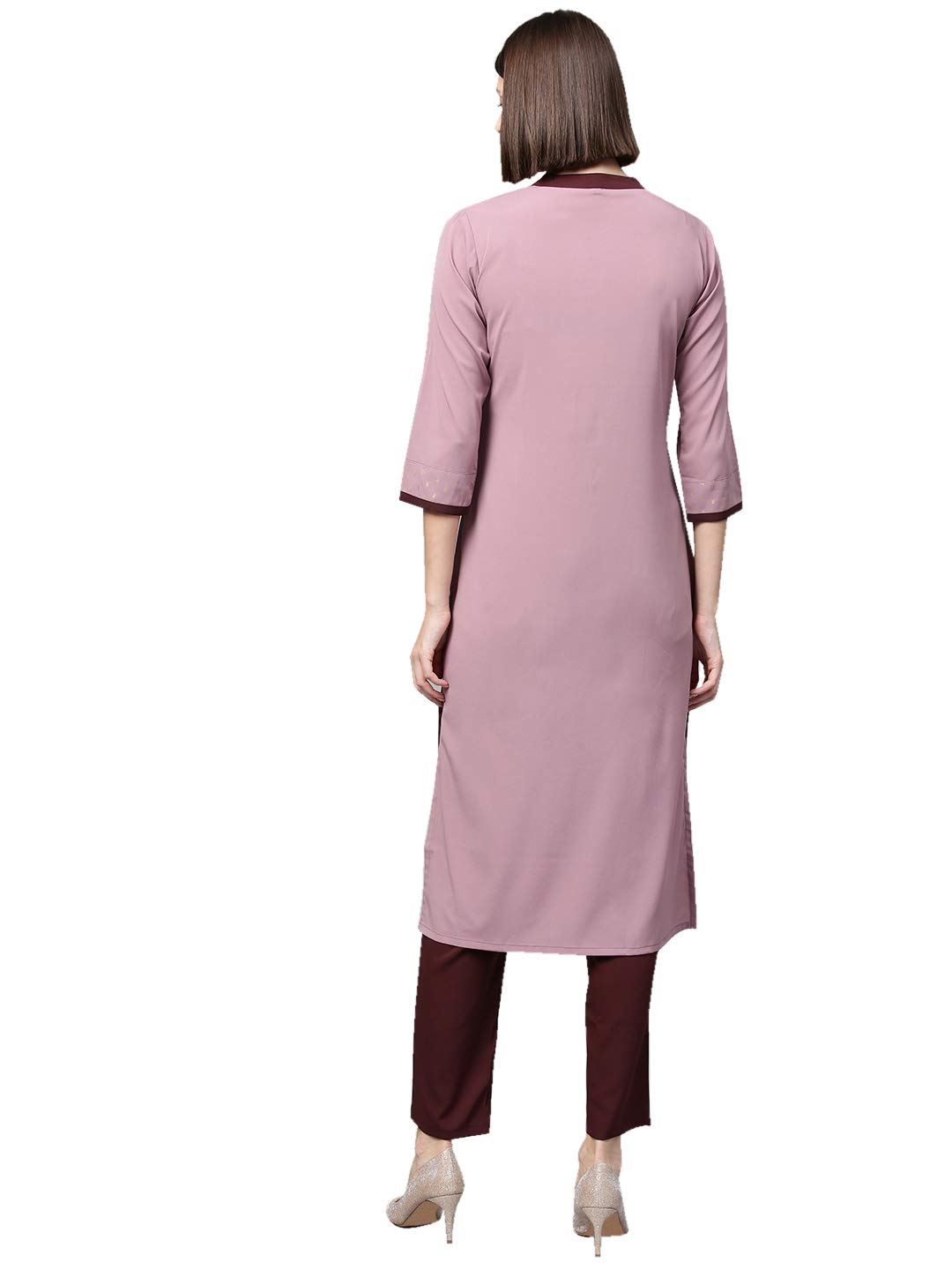 ZIYAA Women's Crepe Solid Regular Kurta
