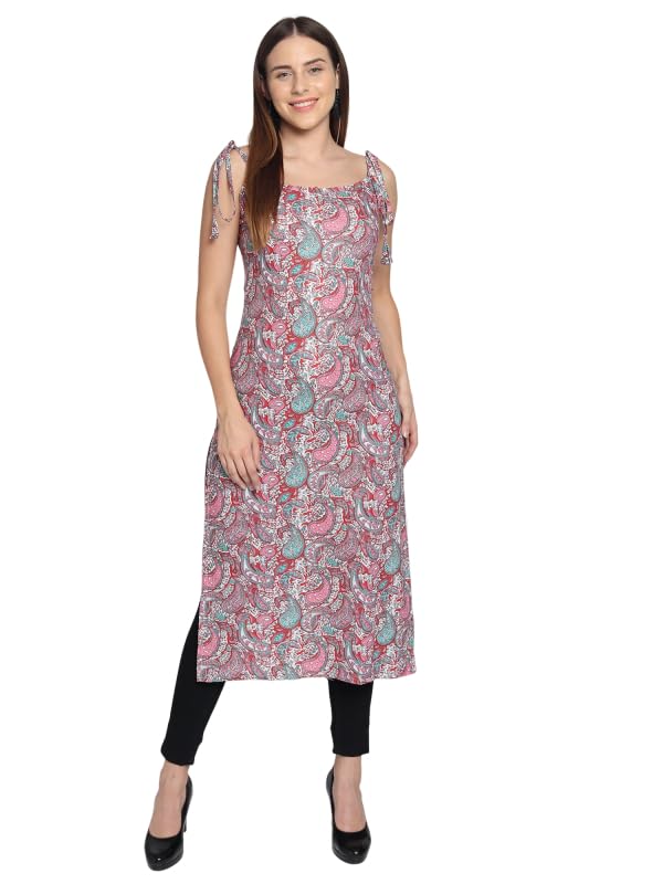 Patlani WomenS Crepe Full Stitched Kurti. Pink