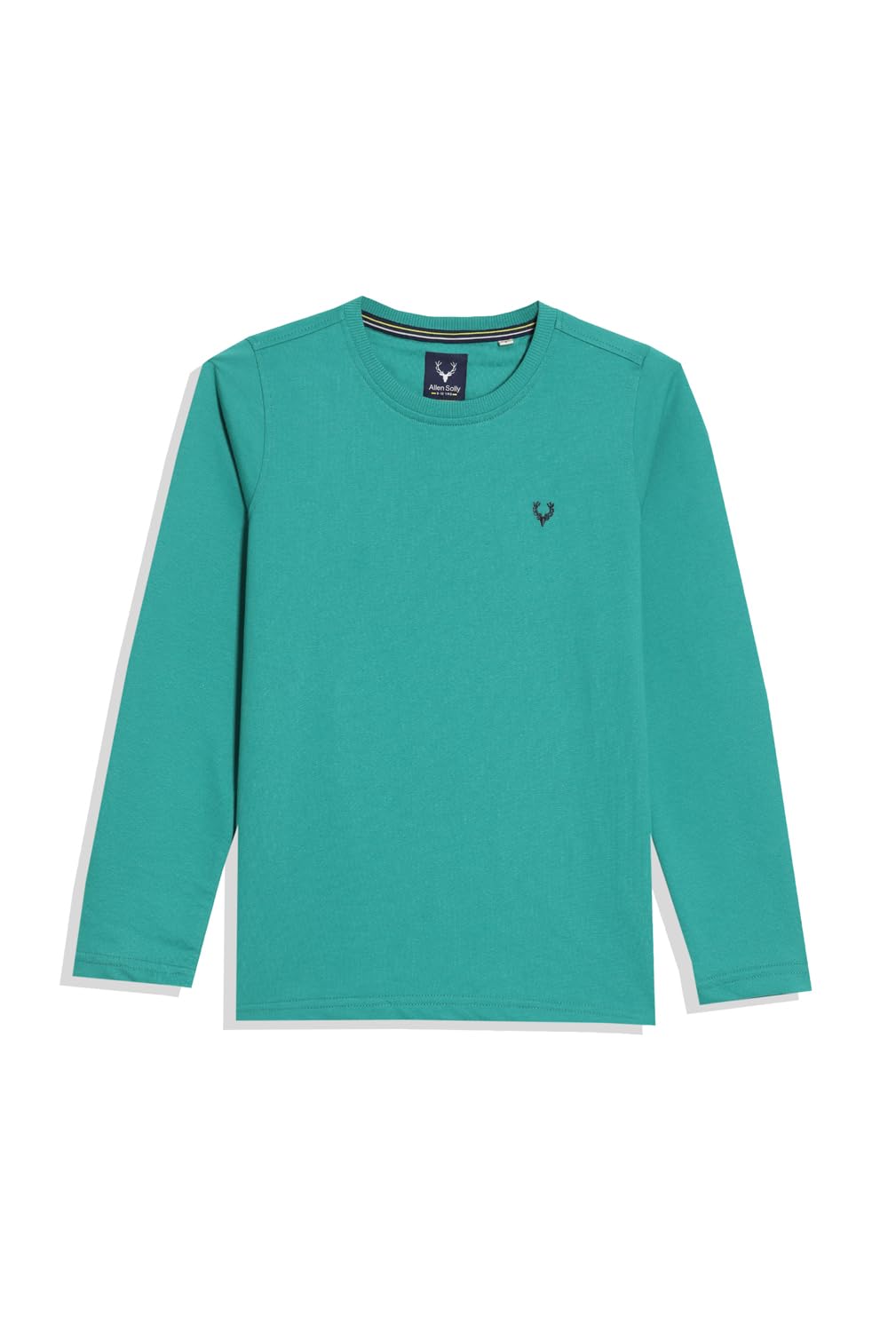 Allen Solly Boys Regular Fit Solid Casual Full Sleeve Crew Neck T-Shirt