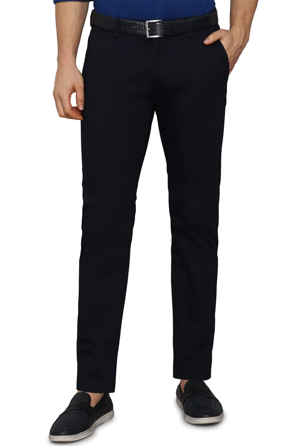 Allen Solly Men Slim Fit Solid Casual Cotton Stretch Pants