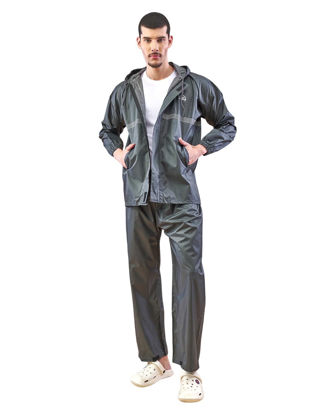Lux Venus Tapping Rain Coat For Men Grey