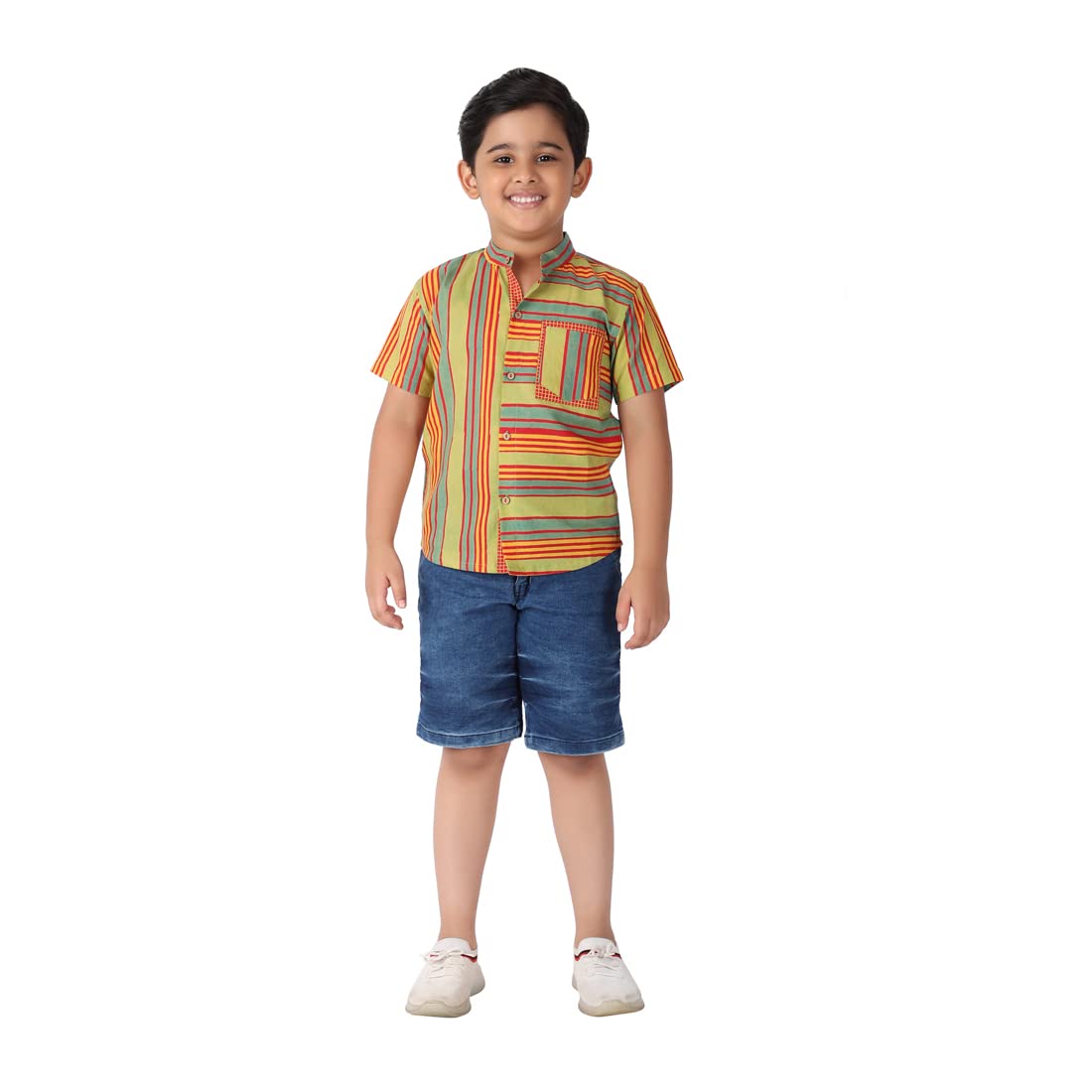 Fabindia Kids Printed Casual Shirt Cotton_10-12Y