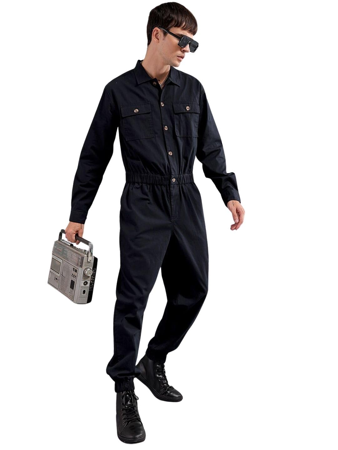 The Indian Garage Co Womens Relaxed Fit Solid Jumpsuit