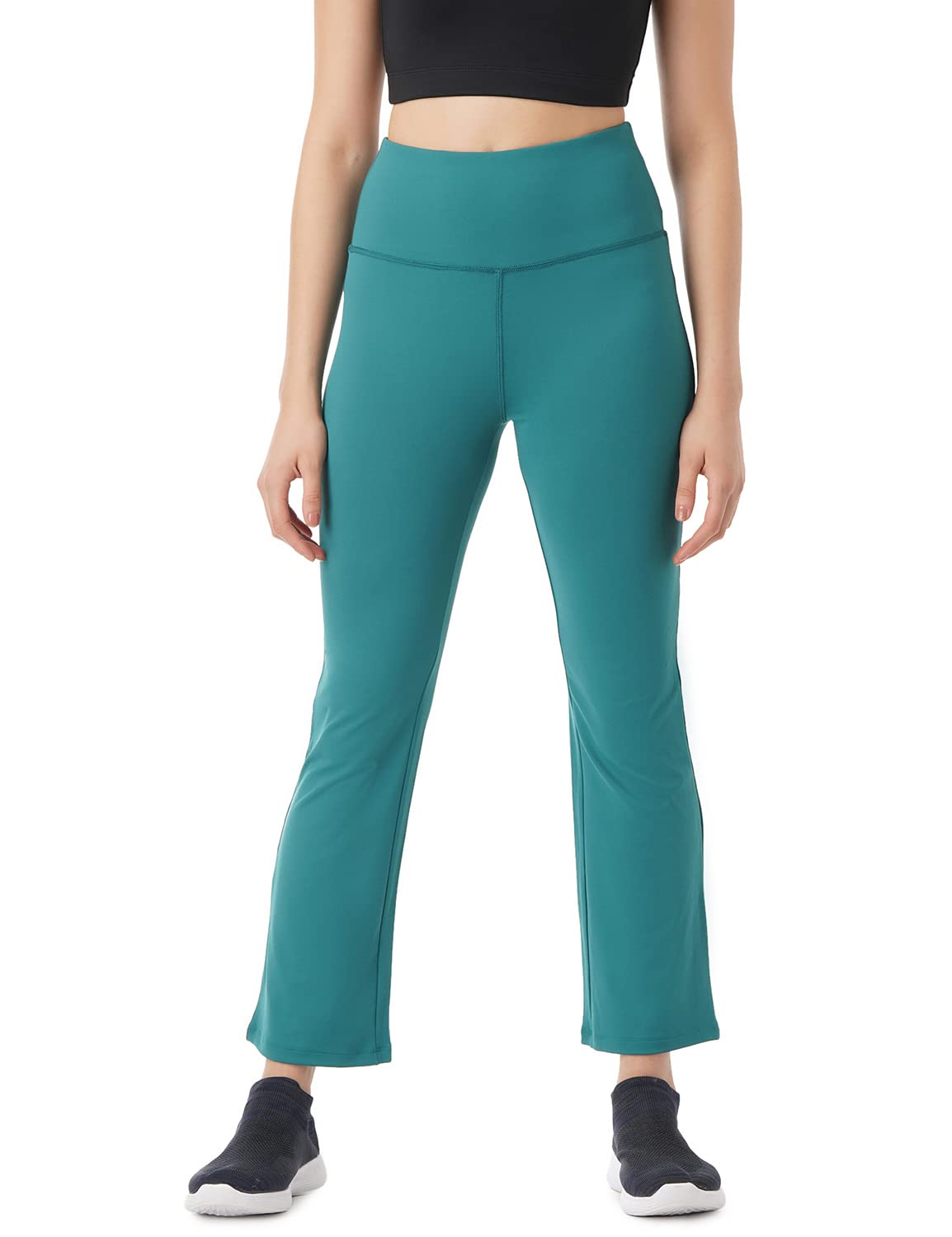 PUMPD Womens Stretchable All-Purpose Flare Pants -Lightweight, Anti-Odor, Squat Proof, Dry Tech, Ultra Soft Seams