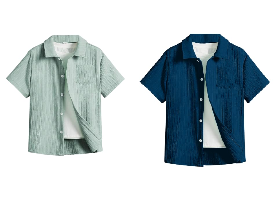 TAGAS Boys Regular Fit Shirt (BS-2033(Combo)_Mint-RAMA