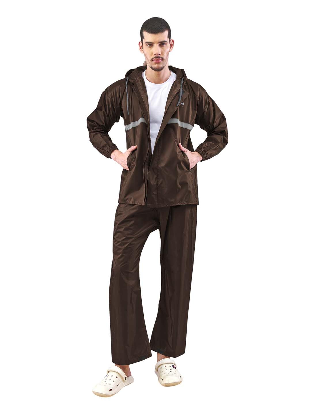 Lux Venus Tapping Rain Coat For Men Coffee