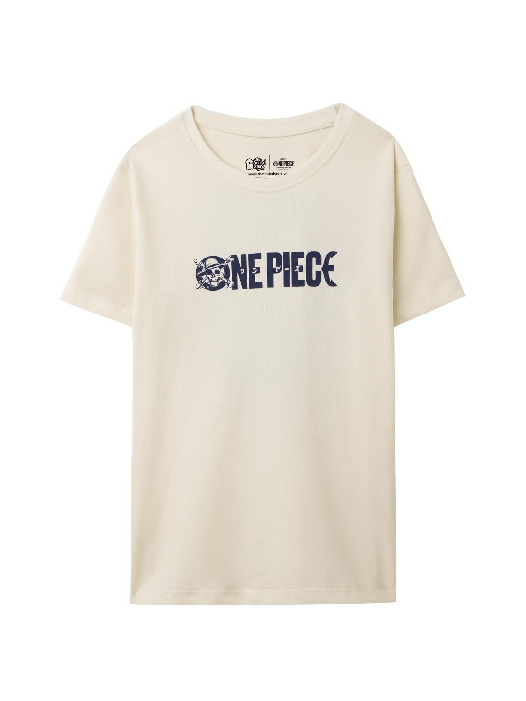 The Souled Store Official One Piece: Merry Crew Young Boys Short Sleeve Round Neck Graphic Printed Regular Fit Cotton T-Shirts W