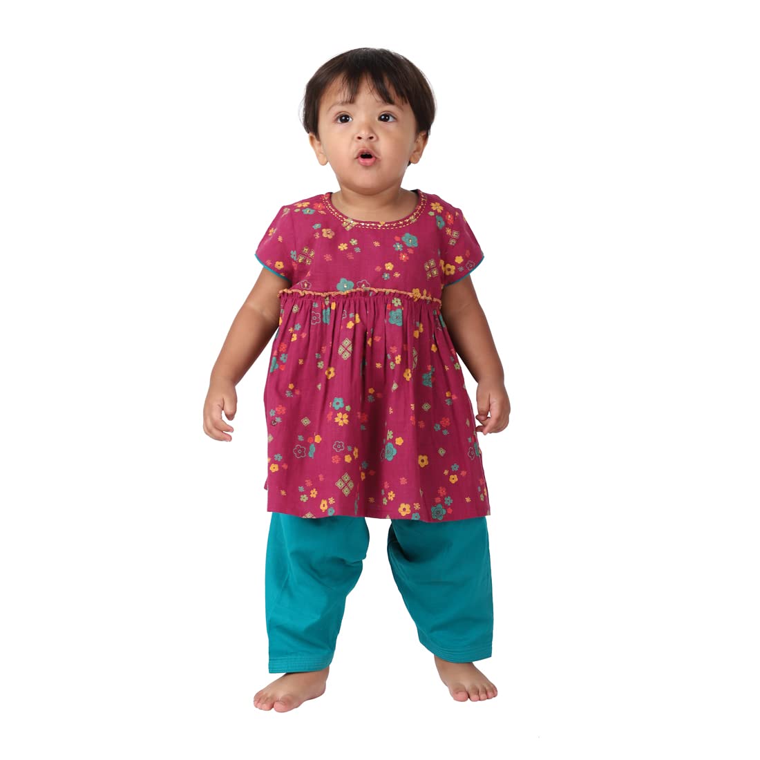 Fabindia Kids Printed Salwar Set Cotton_6-12M