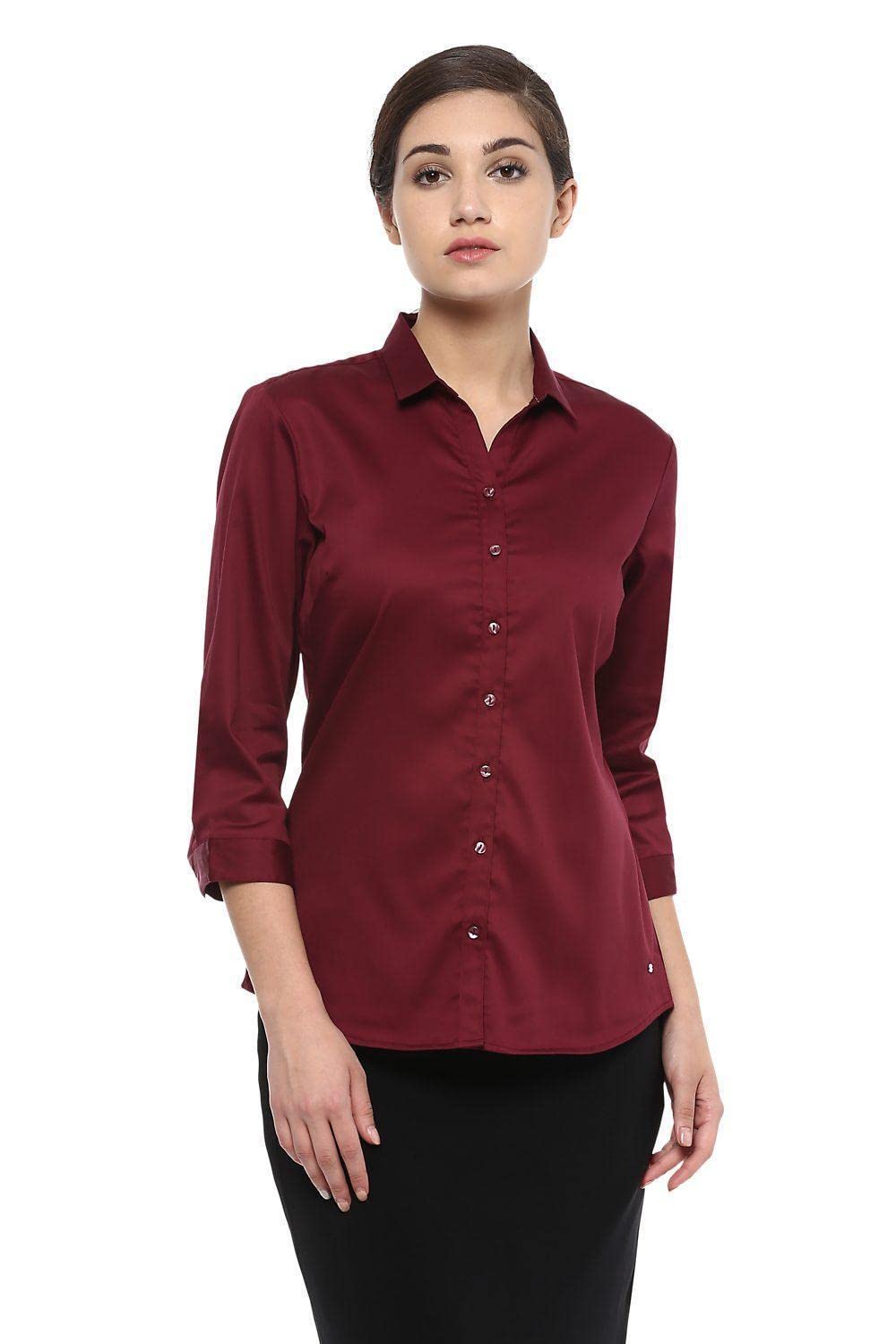 Allen Solly Women Solid Cotton Shirt