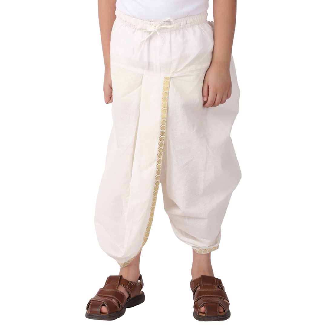 Fabindia Kids Blend Solid Dhoti Cotton_8-10Y