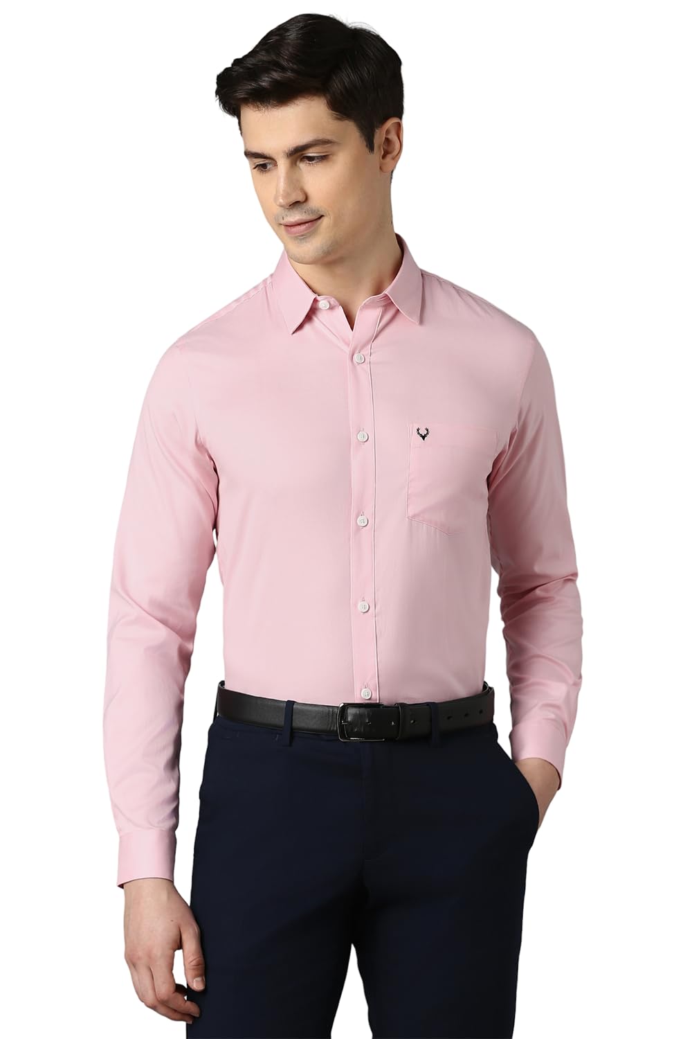 Allen Solly Men Slim Fit Solid Formal Full Sleeve Shirt