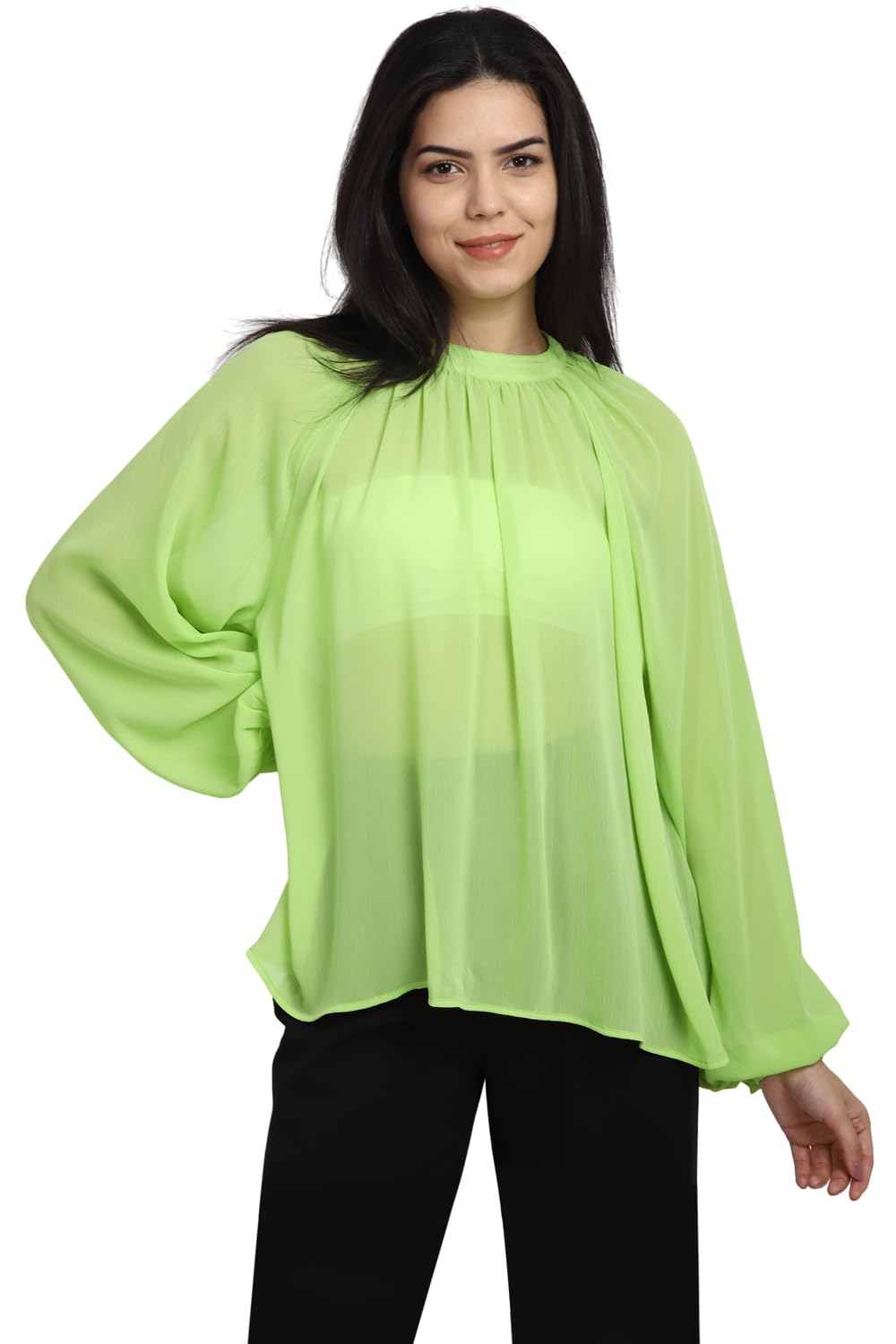 Allen Solly Women Regular Fit Solid Casual Round Neck Top