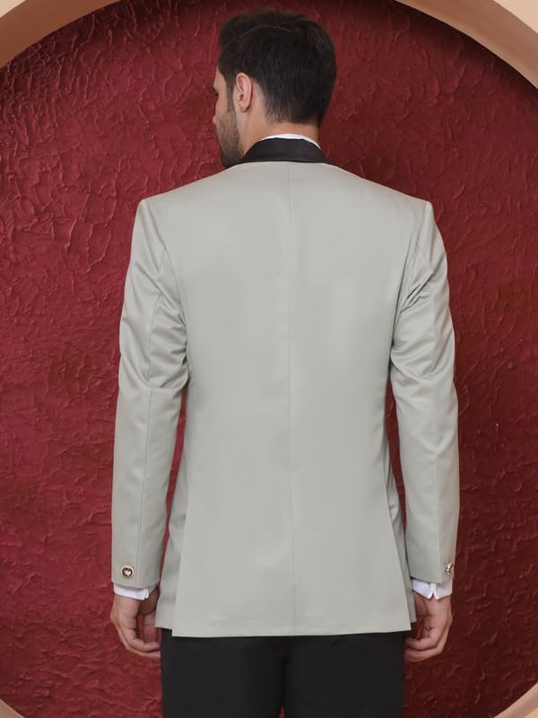Favoroski Tuxedo Blazer For Men With 2 Pockets | Rayon Slim Fit Blazers | Ethnic Wear Tuxedos | One Button Solid Tuxedo Blazers