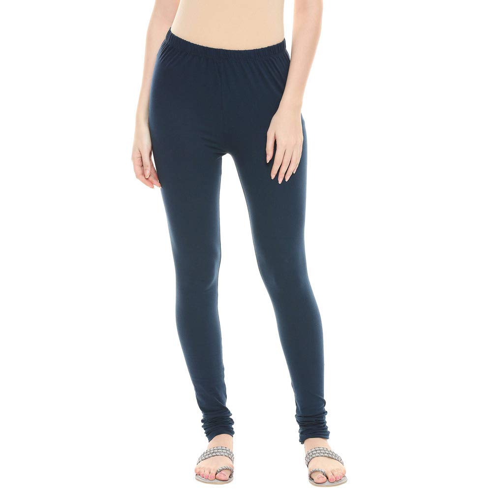 Aurelia WomenS Cotton Chudidar Churidar Bottom (20Fea60024-601416_Blue_L)