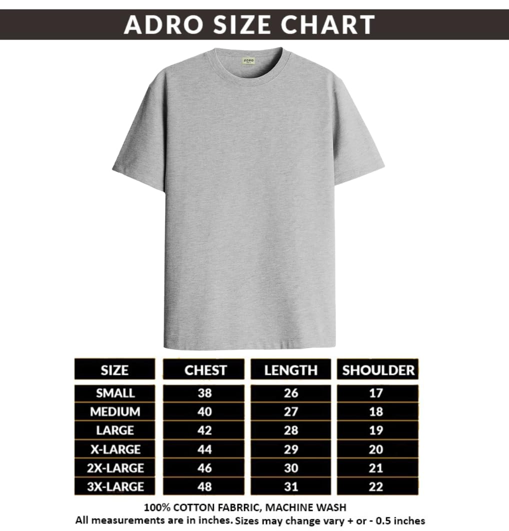 ADRO Mens New York Printed Tshirt for Men - Premium Cotton T Shirt for Men - Urban Stylish T-Shirt in Regular Fit Grey T-Shirt