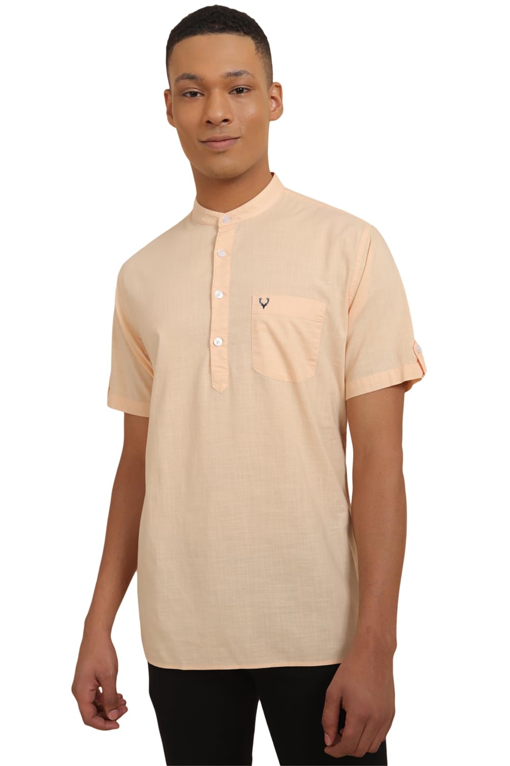 Allen Solly Men Slim Fit Solid Cotton Shirt