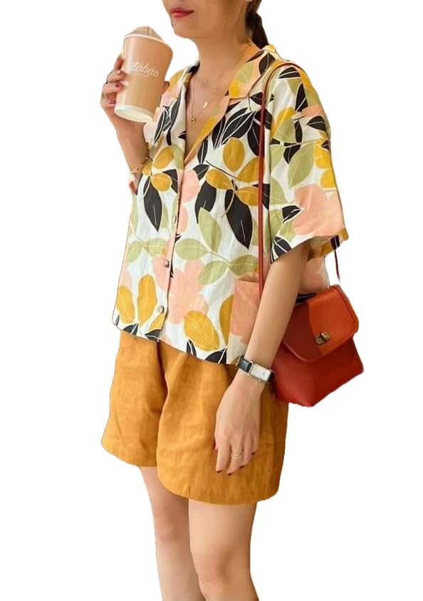 Gosriki WomenS Rayon Viscose Printed Shirt For Women (Emon Multi-Gs_Xxl_Multicolor_Xx-Large)